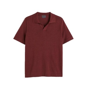 2025 Offre Spéciale Logo personnalisé de haute qualité tricoté pour les chemises imprimé couleur unie décontracté Golf hommes séchage rapide à manches courtes - Product Image 3