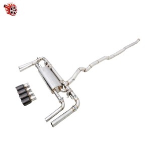 Ligne d'échappement <span class=keywords><strong>BMW</strong></span> <span class=keywords><strong>M135i</strong></span> M140i F40 335i <span class=keywords><strong>E82</strong></span> E87 E81 E90 E91 E92 N54 en alliage de titane, série 1, poli miroir, tôle d'acier de 1,5 mm - Product Image 1