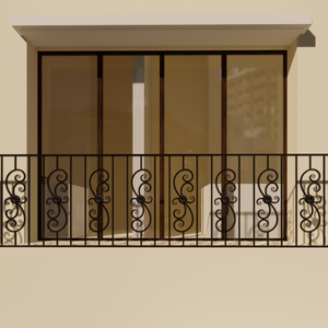 Conception de garde-corps de balcon moderne avec panneaux décoratifs en fer forgé, garde-corps en fer personnalisé et solutions élégantes pour balcon extérieur - Product Image 3