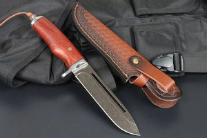 Best Stainless Steel Fixed <b>Blade</b> Hunting <b>Knife</b> Serrated Edge Custom OEM Options 3-Year Warranty-Industrial Grade for Outdoor - Product Image 5