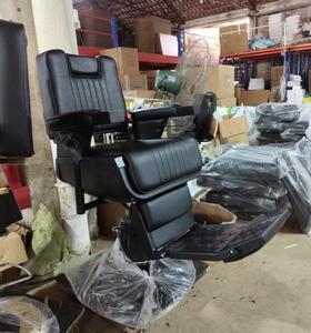 Hot Sale Portable Leather Salon Barber Chair Heavy Duty <b>Man</b> Reclining Height Adjustable <b>Massage</b> - Product Image 3