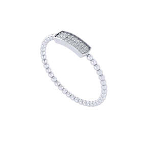 Anillo de Oro Certificado con Diamantes Auténticos, Diseño de Burbujas, Oro Rosa de 18K, Oro Amarillo, Patrón Geométrico, Chapado en Rodio, Joyería Fina, 0.07ct - Product Image 3