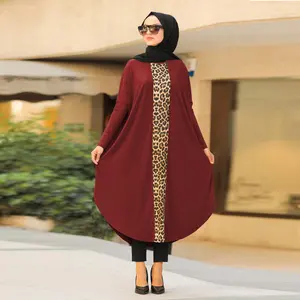 Современная мусульманская модная одежда, длинная туника, топ в стиле Дубаи, арабское женское платье с принтом, дизайнерский кафтан