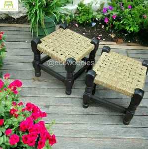 Tabouret bas en bois naturel Offre Spéciale tabouret pour salon escabeau en bois Console incrustée d'os - Product Image 4