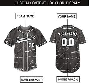 Nueva camiseta de béisbol con patrón de grafiti en Blanco y Negro | Uniforme de deportes de equipo personalizado para hombres, mujeres, jóvenes - Product Image 5