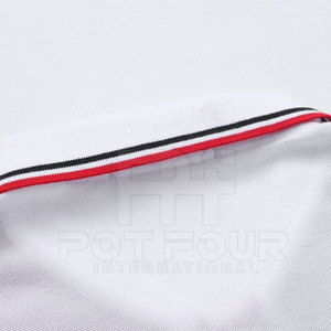 100% algodón para hombre para Polo Camiseta cómoda tela de punto de secado rápido diseño de patrón sólido antiarrugas - Product Image 5