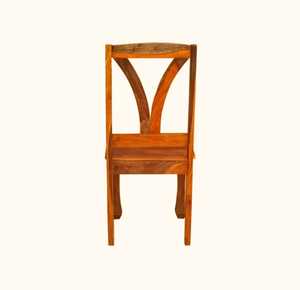 เก้าอี้รับประทานอาหารไม้เนื้อแข็งเรียบง่ายเรียบง่ายน้ำหนักเบาดีไซน์เชิญชวนก่อสร้างแข็งแรงสำหรับห้องนั่งเล่นลานในโรงพยาบาล - Product Image 1