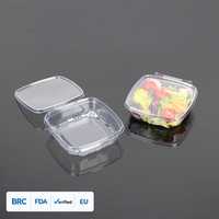 Jetable PP Plastique Crevettes Gâteau Plateau Alimentaire Anti-Gel PET Conteneur de Stockage pour Sushi Bento Boîte Gelée Rectangulaire pour Emballage