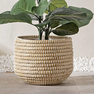 Cesta de maceta para suelo de algas marinas para decoración del hogar hecha de algas marinas naturales de Vietnam por Viet Fargimex - Product Image 2