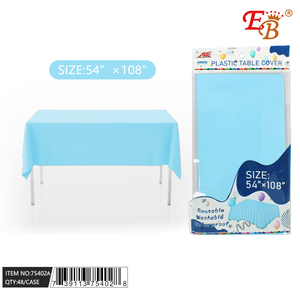 48 pz/CS copri tavolo monouso blu chiaro PE 54x108 "confezione da 48 copertine - Product Image 1