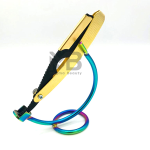 Venta al por mayor de acero inoxidable logotipo personalizado peluquero profesional maquinilla de afeitar recta Manual afeitado sostenible afilado cuchillas de un solo filo - Product Image 4