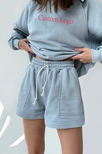 ชุดเสื้อสเวตเชิ้ตและกางเกงขาสั้นผู้หญิง สไตล์ลำลอง ระบายอากาศได้ดี ความยาวเหนือเข่า ดีไซน์ทันสมัย ชุดสองชิ้นสำหรับใส่ออกงาน - Product Image 2