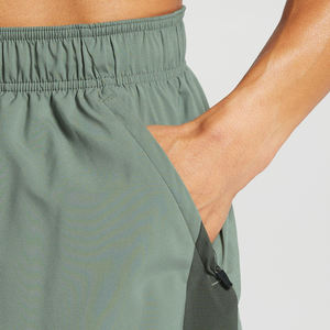 Pantalones cortos de poliéster/algodón personalizados para hombre, ropa deportiva de calle, cintura elástica, compresión, transpirable, secado rápido, entrenamiento, Fitness - Product Image 4