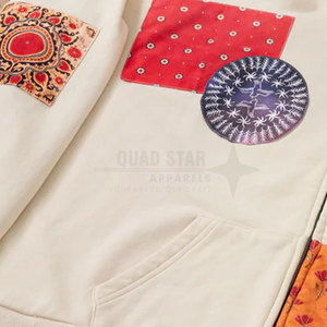 เสื้อมีฮู้ดแบบเย็บปะสำหรับผู้ชายเสื้อมีฮู้ดแบบเย็บปะติดน้ำหนักเบามีบริการ OEM ดีไซน์ดีที่สุดสำหรับผู้ชาย - Product Image 5