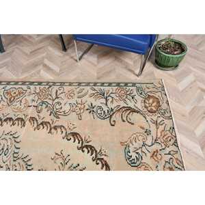 Grand tapis turc de 6,3 x 8,9 pieds, tapis vintage brun patchwork - Product Image 5