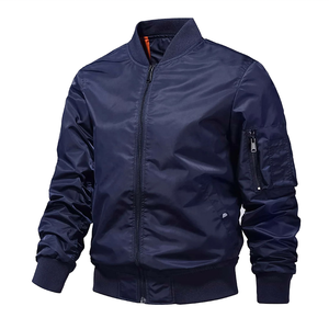 Blouson Bomber Homme en Nylon Léger de Haute Qualité, Vente en Gros Fabricant, Décontracté, Coupe-Vent, Noir, Extérieur, Printemps, Style Chinois - Product Image 4