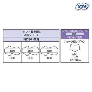 โซฟี่ ซุปเปอร์ สลีป การ์ด คูล สกิน 330 วิงด์ 14 ชิ้น สำหรับกลางคืน ซึมซับมากเป็นพิเศษ 33 ซม. ระบายอากาศได้ดี ไม่อับชื้น ป้องกันการรั่วซึม ยูนิชาร์ม - Product Image 5