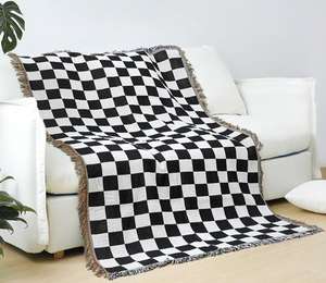 Manta sofá blanco y negro - Product Image 2