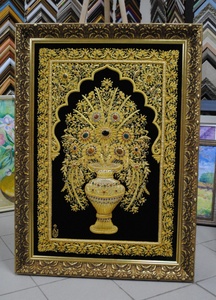 Zari tenture murale en pierre semi-précieuse tenture murale bricolage brodé point de croix toile Technique de couture mur tapis Style - Product Image 6