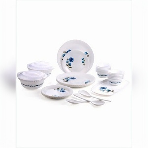 ANAX White <b>Plastic</b> Dinner Set Microwave Safe BPA-Free Break-Resistant for Home Restaurant Hotel Outdoor Use Durable - Product Image 3