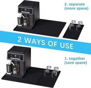 Wholesale Water Proof <b>Silicone</b> Coffee <b>Mat</b> with Raised Edges 24x16 in Anti-Slip Espresso Machine Countertops Protective <b>Mat</b> - Product Image 3