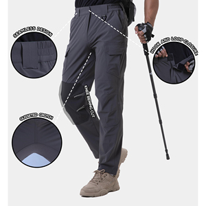 Pantalones Softshell para hombre, resistentes al agua, a prueba de viento, cálidos, transpirables, al aire libre para senderismo, tela duradera, ropa elegante y cómoda - Product Image 5