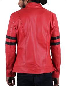 Veste en cuir décontractée de créateur de logo personnalisé pour hommes vente en gros de vestes vierges de grande taille pour hommes - Product Image 4