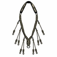 Lanière de camouflage LINK pour le sonnettoir à canard, en nylon tressé, pour le sonnettoir à oie, avec 10 boucles amovibles, sifflet à canard, accessoires de chasse durables MOLLE