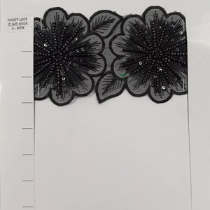 Encaje bordado floral colorido - Product Image 1