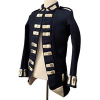 Costume historique pour homme, uniforme révolutionnaire colonial du XVIIIe siècle, en laine