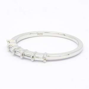 Hot Sale Trendy Elegant 925 Sterling <b>Silver</b> Women's Wedding Bands <b>Ring</b> Zirconia Rhodium Plated Fashion <b>Stacking</b> <b>Rings</b> for - Product Image 2