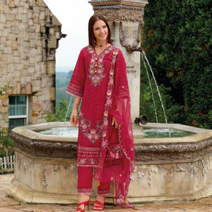 Premium Viscose Organza Salwar Kameez Catalogue complet avec haut bas et Dupatta pour Party Wear Tarif de gros disponible - Product Image 1