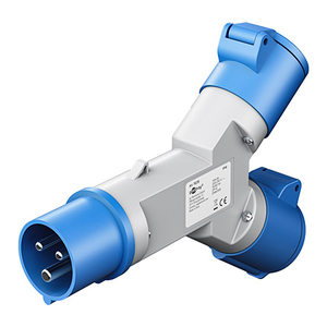 Adattatore Camping CEE distributore doppio a 2 vie, spina CEE a 2x presa CEE con presa combinata - Product Image 3