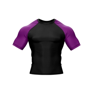 Camiseta de Compresión Sublimada con Estampado Personalizado para MMA BJJ, Fabricada en Poliéster/Nailon/Spandex, Manga Corta - Product Image 4