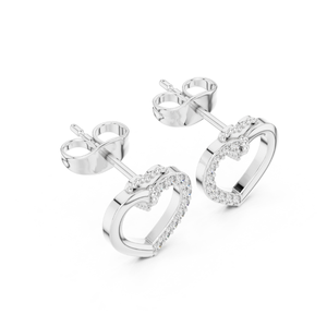 Boucles d'oreilles élégantes en diamant rond fantaisie, bijoux étincelants cultivés en laboratoire pour un usage quotidien, les fêtes et les occasions spéciales - Product Image 4