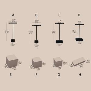 Soporte de joyería negro simple con ganchos para collares Anillos Pendientes Perfecto para uso de mesa de tocador mínimo de la India - Product Image 6