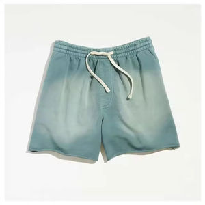 Pantalones cortos casuales lavado ácido sol desteñido para hombres alta calidad moda logotipo personalizado verano Jean pantalones cortos holgados Streetwear pantalones cortos para hombres - Product Image 5