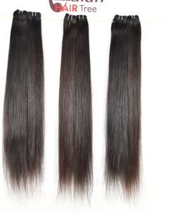 Extensions de Cheveux Humains Vierges de Couleur Noire Naturelle 100% Remy en Gros Double Trame Faisceaux de Machine Temple Indien Vague Naturelle - Product Image 2
