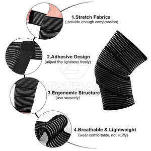 Genouillères professionnelles tendance, nouveau design, néoprène léger et respirant, protection professionnelle, compression, soutien élastique - Product Image 2