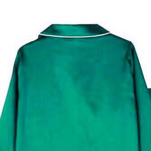 Pyjama pour femmes en deux pièces, col rabattu, uni, pour les vacances d'été, respirant, logo sur le devant - Product Image 6