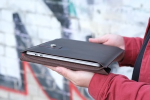 Handmade Genuine <b>Leather</b> Sleeve Slim Laptop Bag for Laptop Mac Book Personalized Vintage <b>Leather</b> <b>Documents</b> Holder Case <b>Folder</b> - Product Image 5