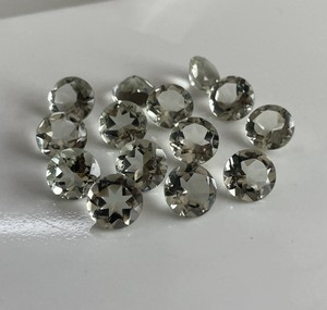 Améthyste verte naturelle coupe ronde 8mm à facettes-pierre précieuse d'améthyste verte en vrac - Product Image 2