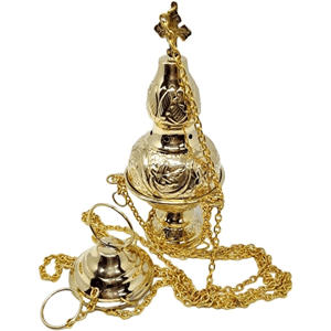 Christian Church Encensoir Thurible en laiton bicolore 4 chaînes 12 cloches - Product Image 5