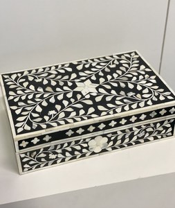 Nouvel arrivage Boîte décorative de rangement pour accessoires Boîte de rangement pour bijoux en incrustation d'os polyvalente à prix raisonnable - Product Image 2