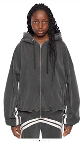 Y2K Zip Up Hoodie hombres ropa nueva moda raya gráfico alta calidad de gran tamaño hombre Hoodi sudadera Punk Hip Hop Streetwear - Product Image 4