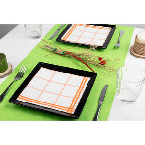 Serviettes imprimées Lyon orange 40x40cm, tissu doux et absorbant, B2B - Product Image 3