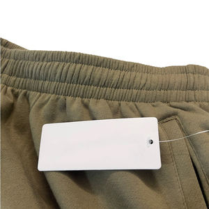 กางเกงขาสั้นผ้าฟลีซแบบลำลองสำหรับผู้ชายเอวยางยืดมีกระเป๋าสองข้างทำจากผ้าฝ้ายโพลีเอสเตอร์สำหรับผู้ใหญ่ - Product Image 5