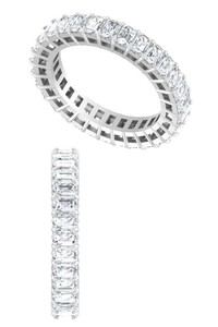 Original blanco/amarillo oro Esmeralda corte brillante VVS1 Moissanite diamante anillo de compromiso clásico estilo Popular para boda - Product Image 2