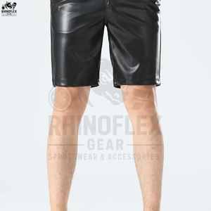 Wholesale High Quality Premium <b>Men's</b> <b>Leather</b> <b>Shorts</b> Best Manufacturer Oem Professional Design Fashion <b>Shorts</b> For Sale - Product Image 5