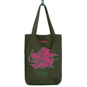 Bolso de lona plegable con diseño de letras ecológico personalizable, bolso de compras con asa de algodón reciclable reutilizable con embalaje de regalo - Product Image 2